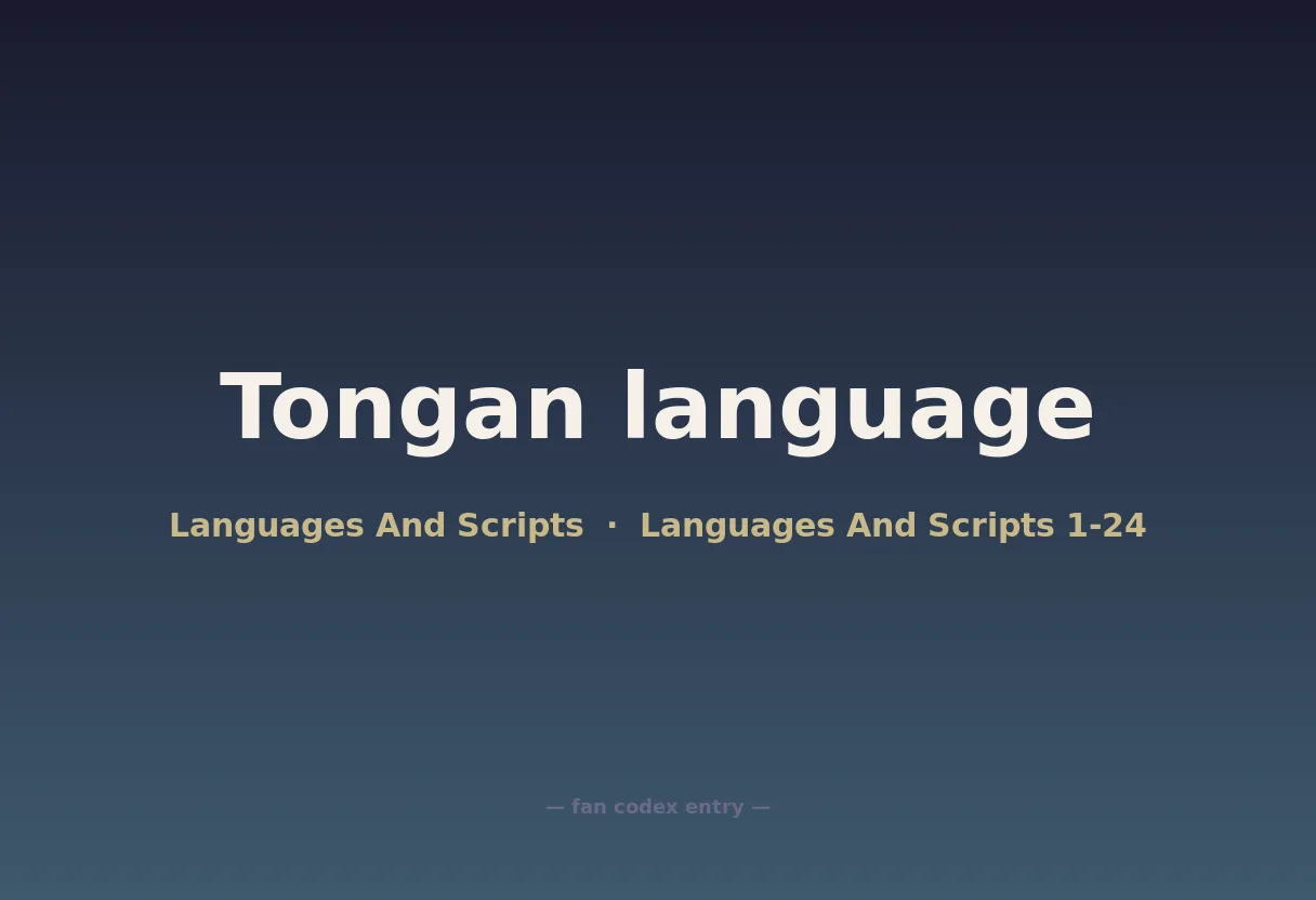 Tongan language