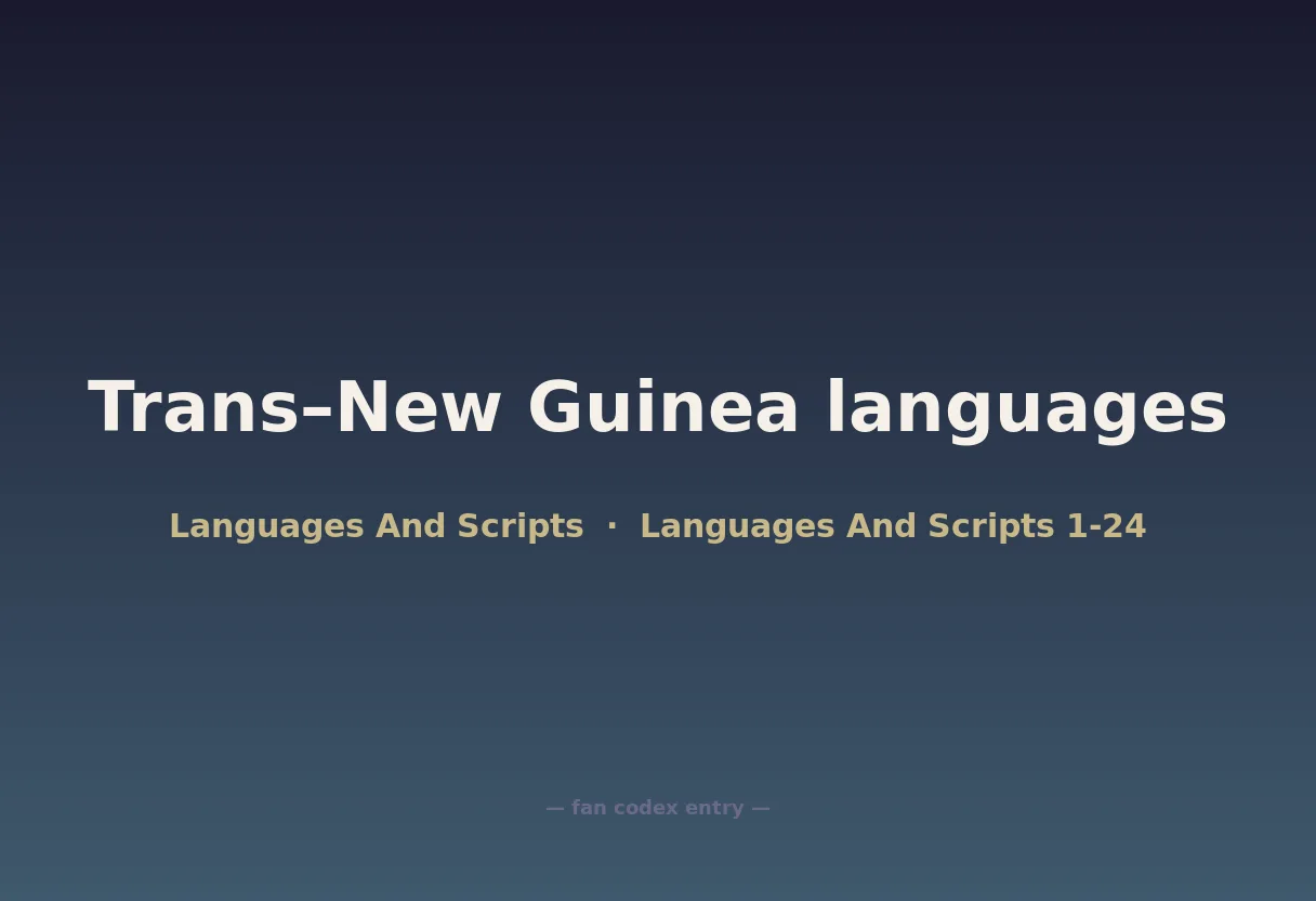 Trans–New Guinea languages