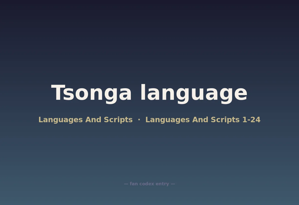 Tsonga language