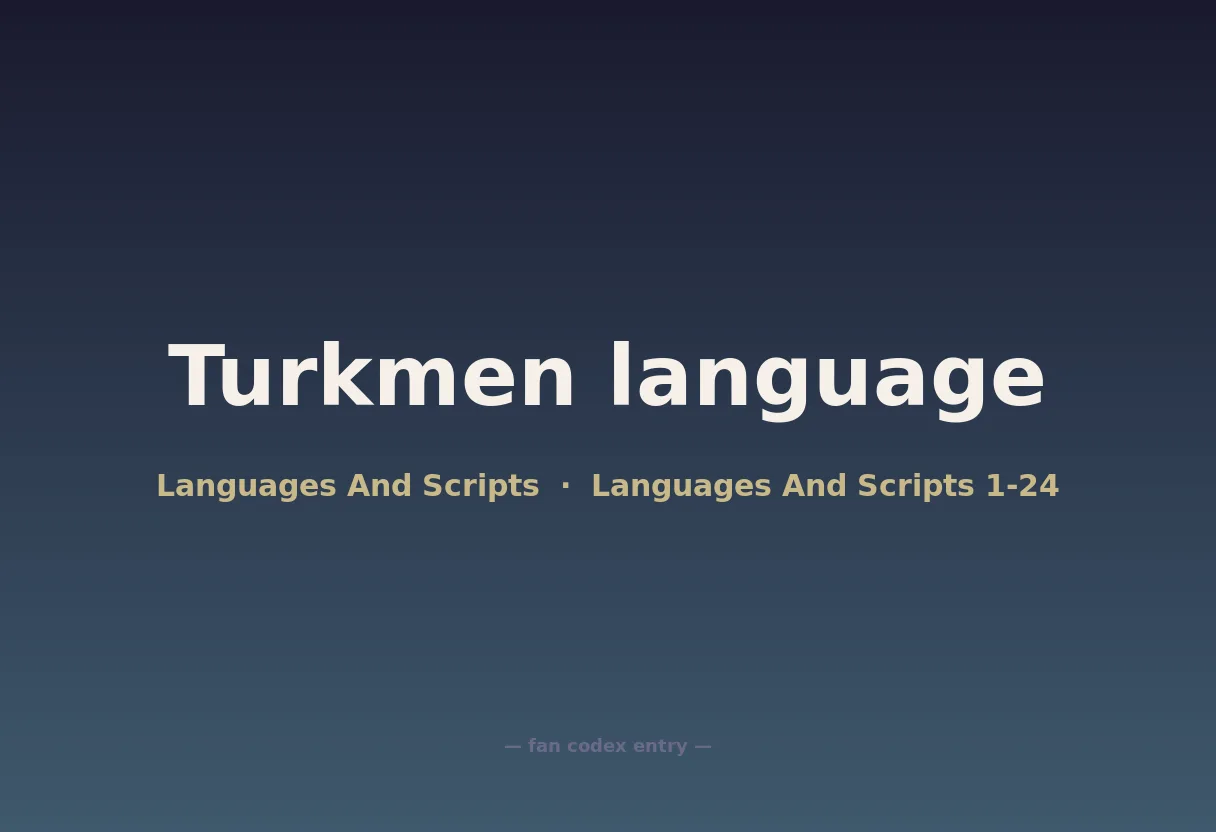 Turkmen language