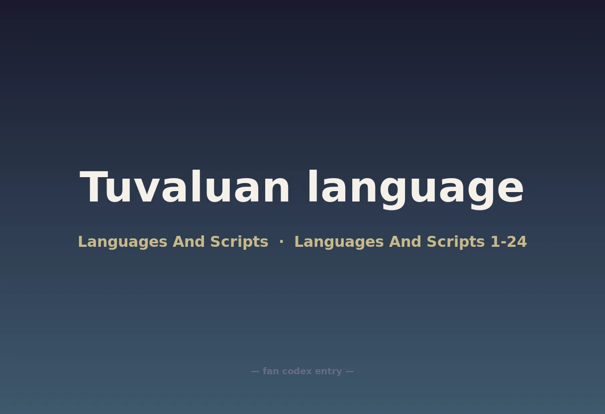 Tuvaluan language