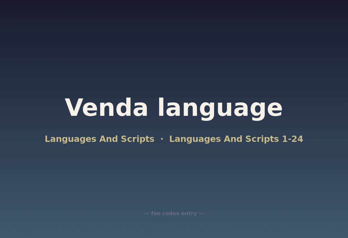 Venda language