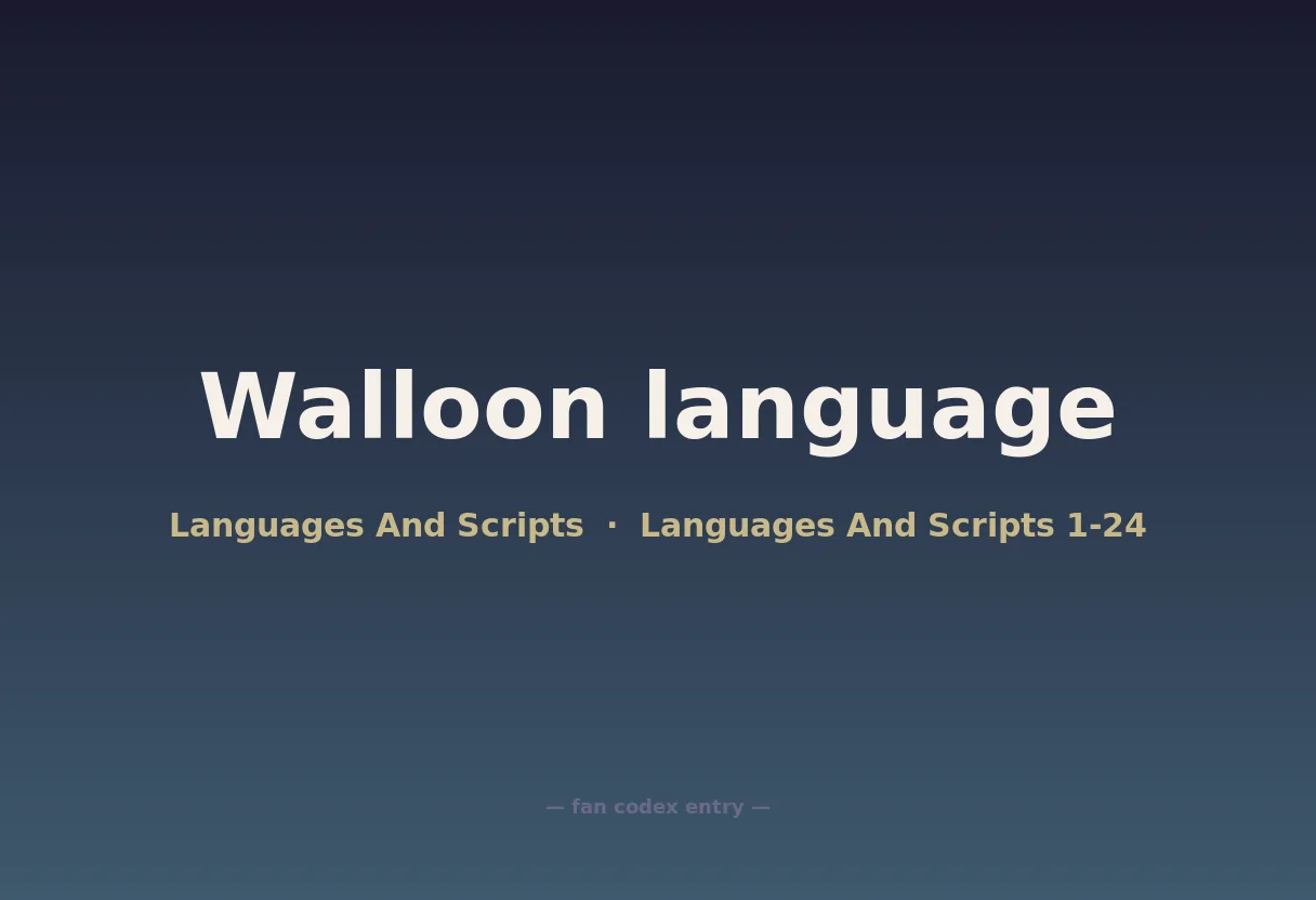 Walloon language