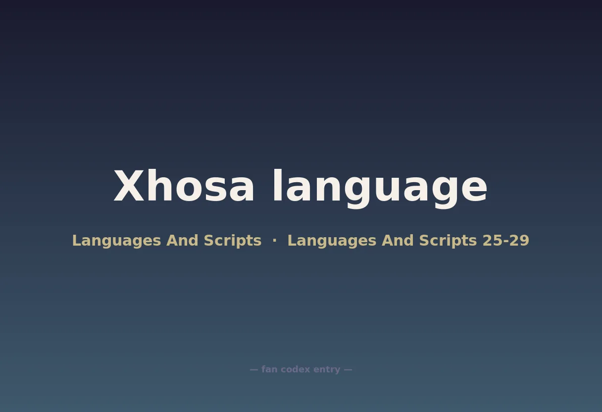 Xhosa language