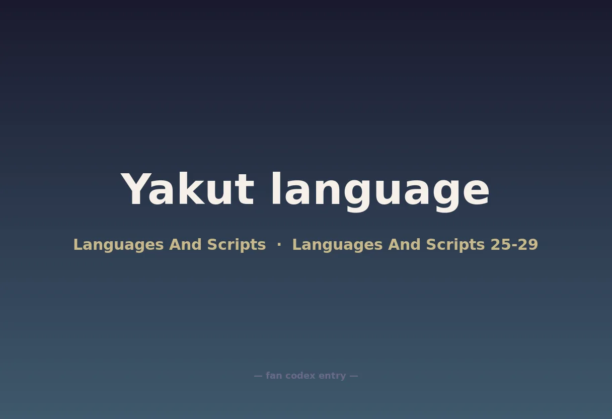 Yakut language