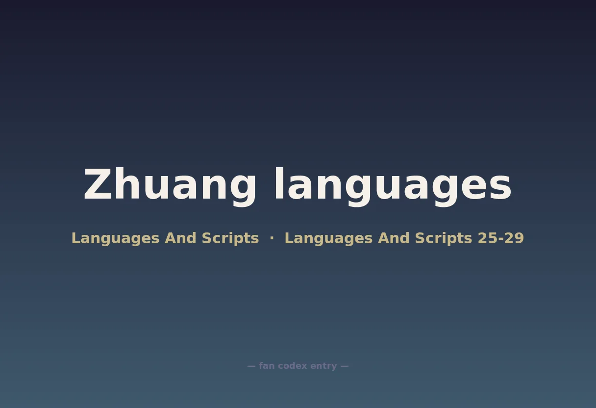 Zhuang languages