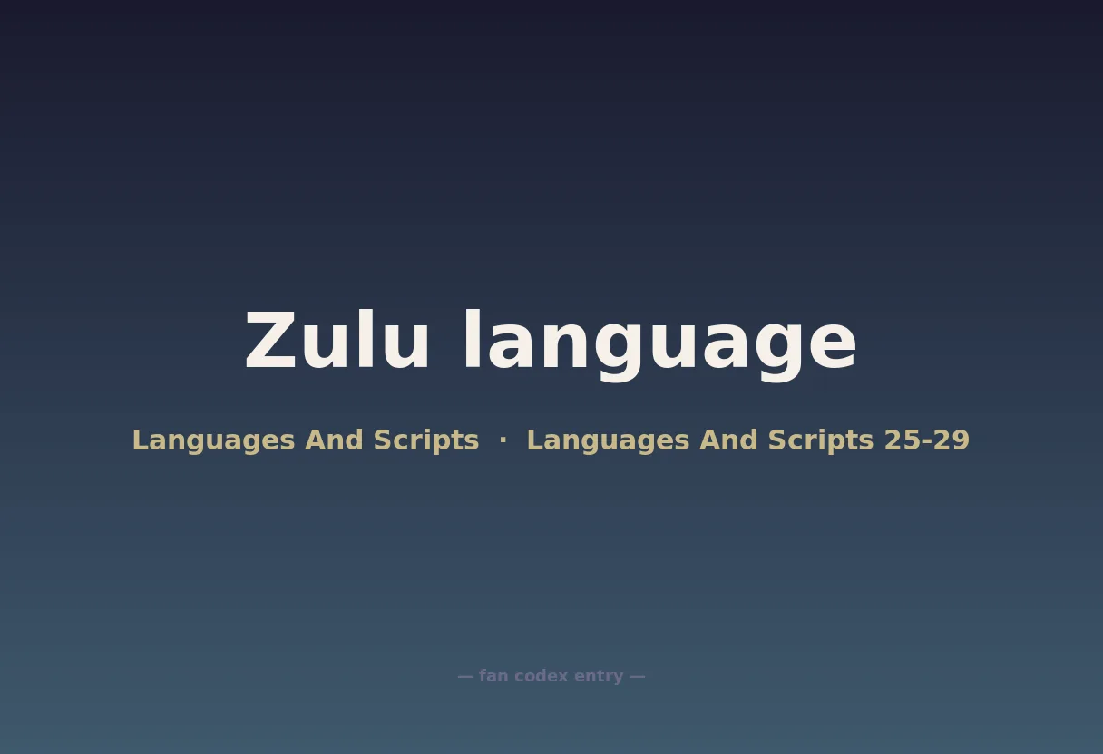 Zulu language